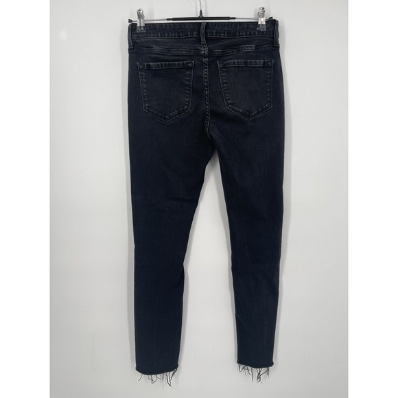 Old Navy Rockstar Super Skinny Ankle Mid-Rise Size 6 Black Jeans, Ripped, - Picture 4 of 5